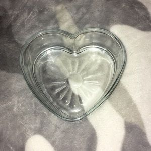 Glass heart shaped containers